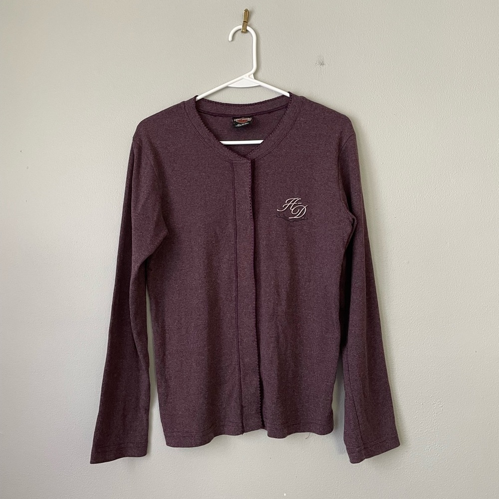 Harley Davidson Women’s Purple Long Sleeve Top L